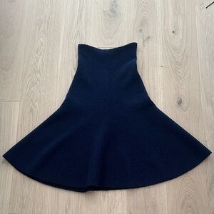 CÉLINE by Phoebe Philo Elegant Navy Blue Trumpet Skirt XS